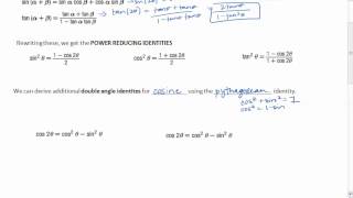 5-5 Multiple-Angle Identities
