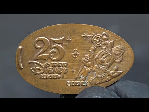 鼠】ディズニースーベニアメダル磨いてみた disney Souvenir