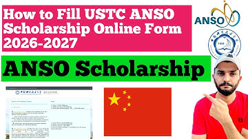 How to Fill USTC ANSO Scholarship online Application Form 2026-2027