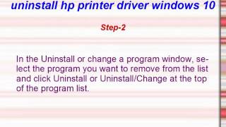 how to uninstall hp printer driver windows 10/ uninstall hp printer driver windows 10