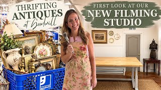 Thrifting Antiques at 2 Goodwills + Our NEW Filming Studio Reveal!