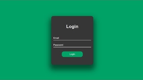Animated Login Form with Validation using HTML & CSS only | No JavaScript or Jquery