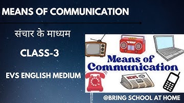 Means of Communication class 3 EVS English medium
