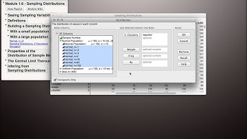 Sampling Distribution Simulation with a Large Population, larger samples (Module 1 6 8)