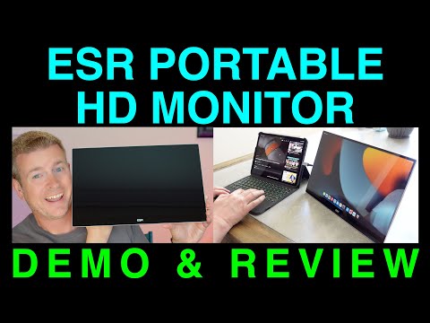 ESR Portable Slim HD Monitor for Laptop Tablet 15.6 in External Display Demo & Review