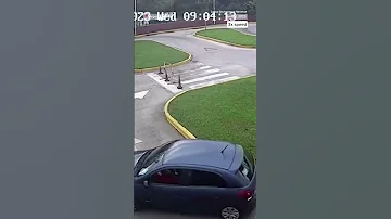 Woman Crashes Car During Drivingtest 