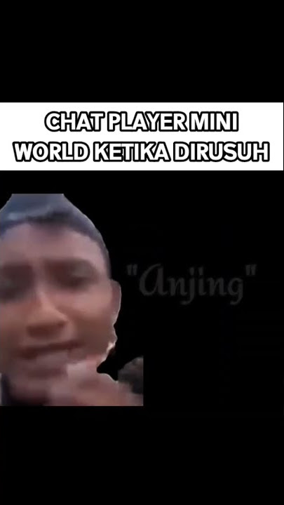 Chat player mini world ketika dirusuh (Meme Tolol, Babi, Goblog, Anjing, Stress, Badjingan)