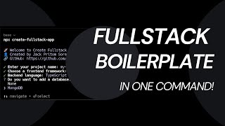 Generate Fullstack Boilerplate In One Command Devstacker Cli Frontend Backend Database