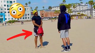 Reaching In My Bag Prank Infront Of Gangsters In HOOD GONE WRONG ! ( LA EDITION )