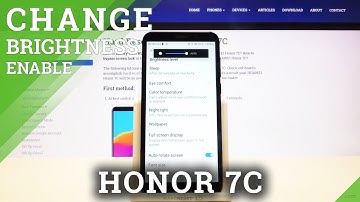How to Use Auto-Brightness Option in HUAWEI Honor 7C - Manage Display Settings