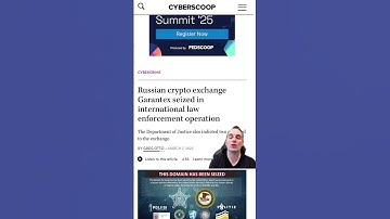 Russian crypto exchange Garantex seized in international law enforcement operation #shorts