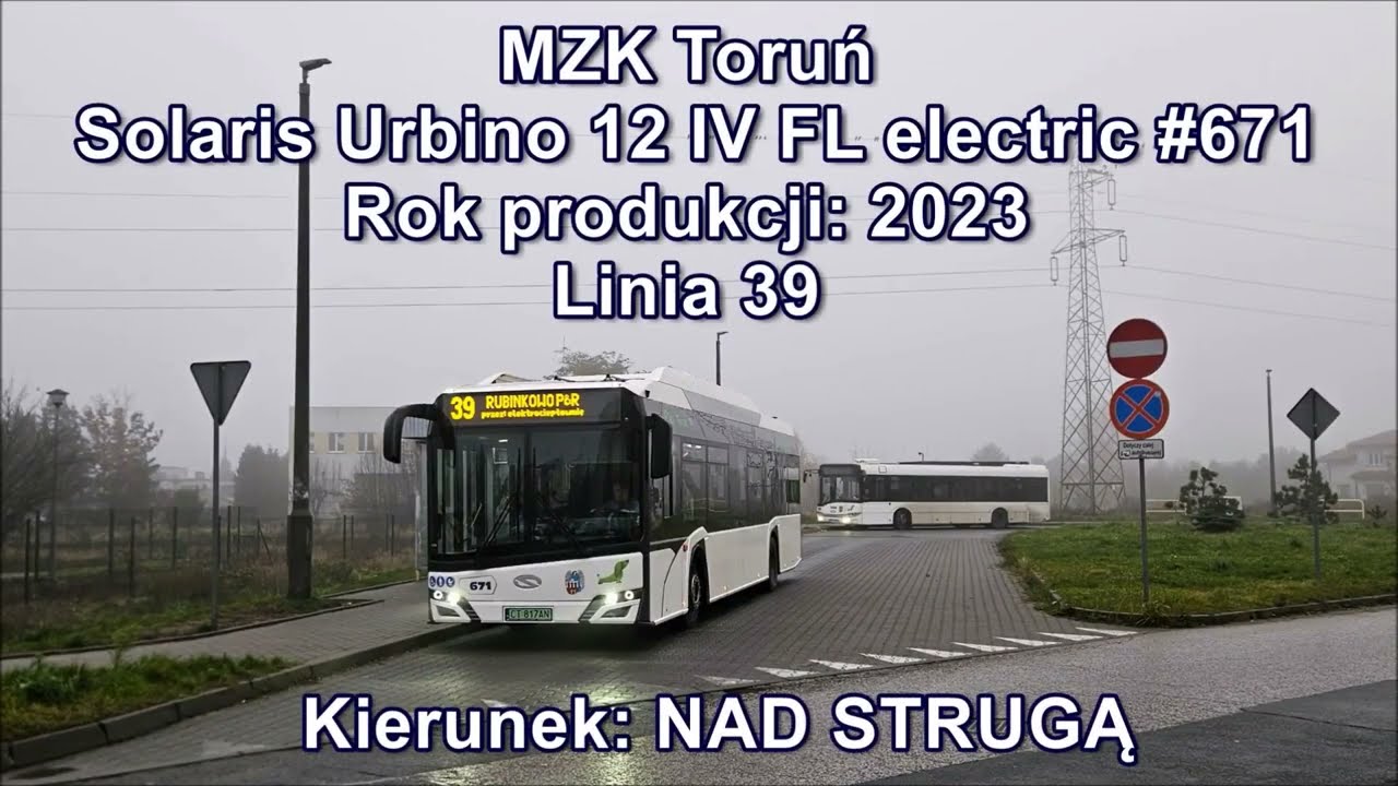MZK Toruń - Linia 39, Solaris Urbino 12 IV FL electric #671