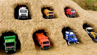 Rescue construction vehicles from cave  Funny stories about toys car  BIBO TOYS