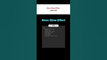 Neon Glow Effect with CSS ️💡 #shorts