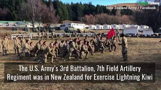 A new zealand unit recently gave traditionally intimidating farewell
to visiting u.s. artillery troops in the form of haka, chant and dance
from co...