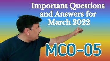 #MCO-05 #Important Questions and Answers for TEE March 2022