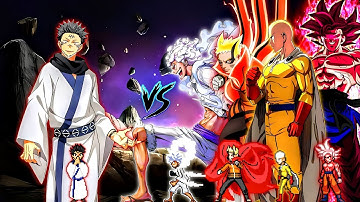 Meguna/Sukuna V1.5 OP (New) VS Goku MUI Kaioken OP, TC Luffy OP Buff, B Naruto V3 OP & M Saitama OP😱