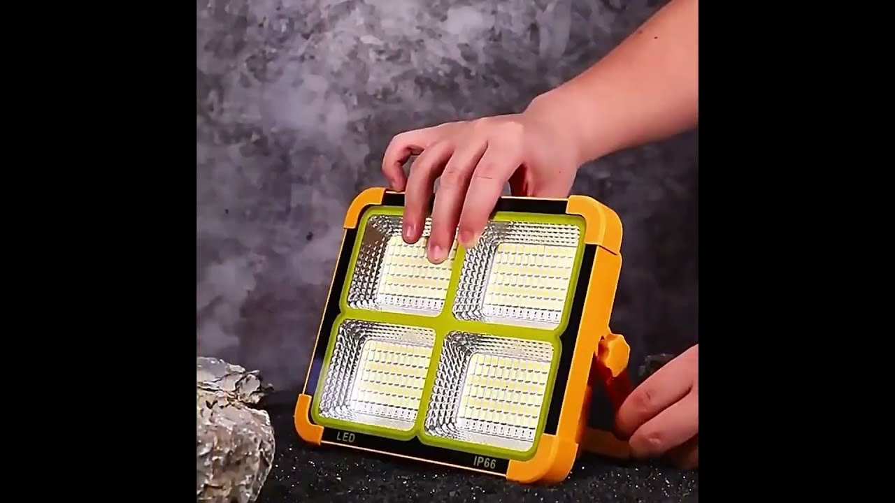 Outdoor Lighting Solar Powered Led Flood Light With Power Bank And Phone Charge