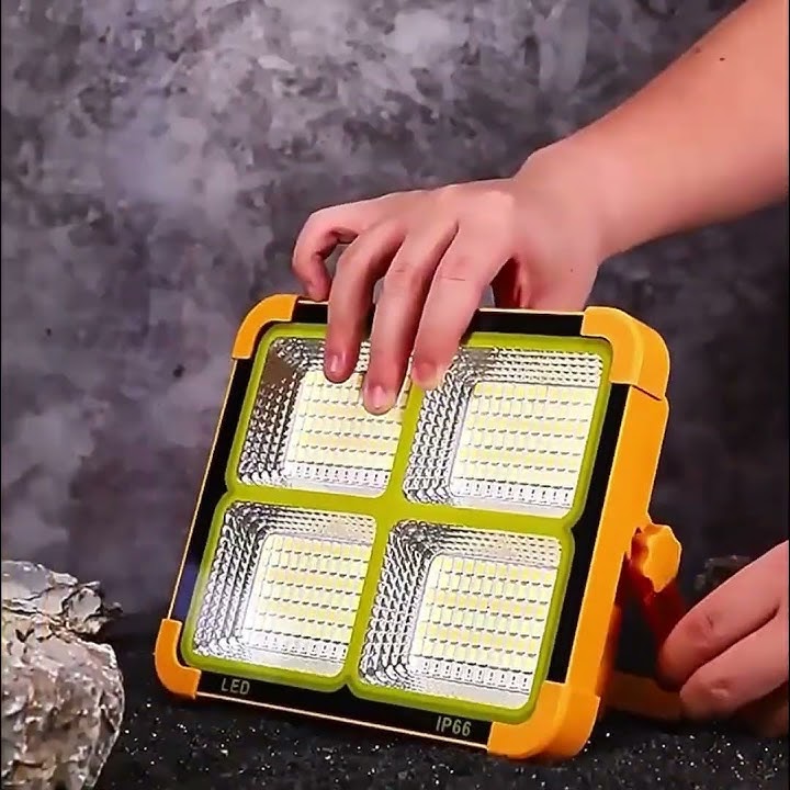 Outdoor lighting solar powered led flood light with power bank and phone charge