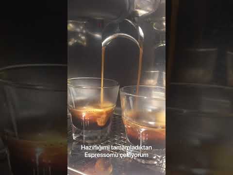 Ice caramel latte yapımı