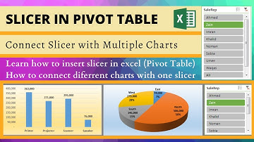 SLICER IN EXCEL: How to insert slicer in Pivot Table & Link two charts with one slicer -Urdu / Hindi