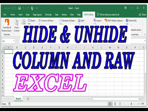 Cara Menyembunyikan / Memunculkan Kolom dan Baris Excel