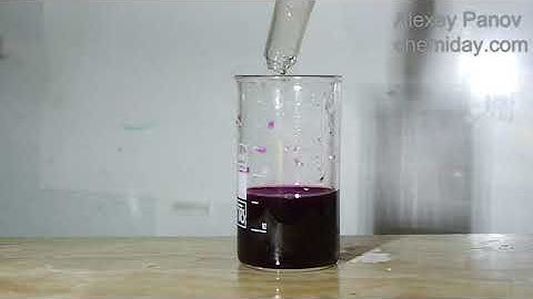 Reduction of potassium permanganate with sulfur dioxide