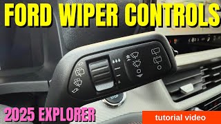 2025 Ford Explorer Wiper Controls Explained Quick Easy Tutorial