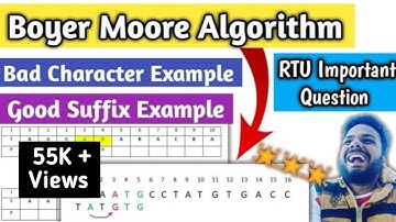 Boyer Moore Algorithm for Pattern Matching 🔥Complete Video | Bad Character and Good Suffix Approach