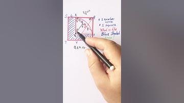 Calculate The Blue Shaded Area in The Rectangle | Improve your Geometry Skill #shorts