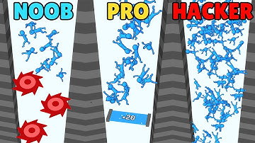 NOOB vs PRO vs HACKER in Crowd Falls