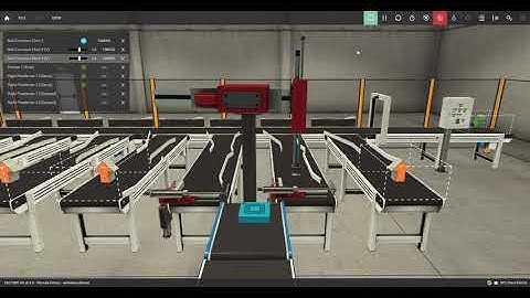 Factory IO sorting station, encoder and one sensor.