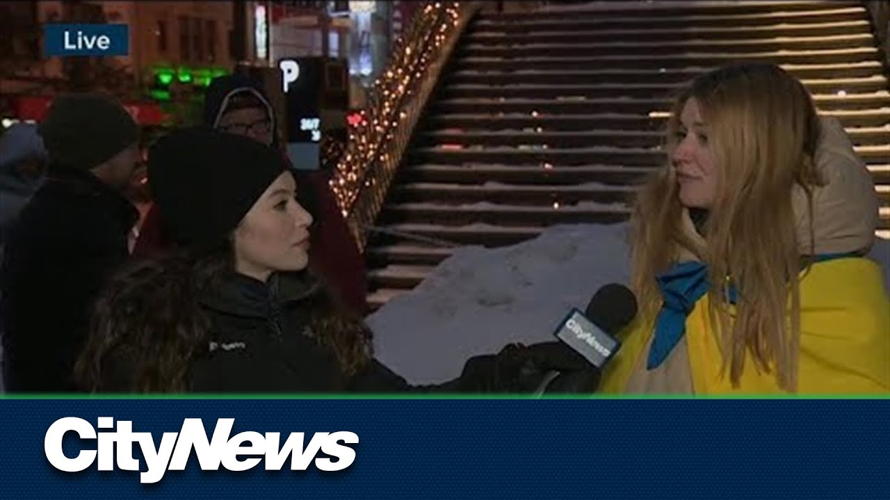 Montrealers mark one year since Russian invasion