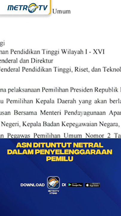 ASN Dituntut Netral dalam Penyelenggaraan Pemilu #shorts