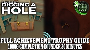 A Game About Digging A Hole Full Walkthrough | ALL Achievement / Trophy Guide