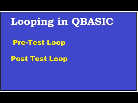 Video: Er en for loop en posttest loop?