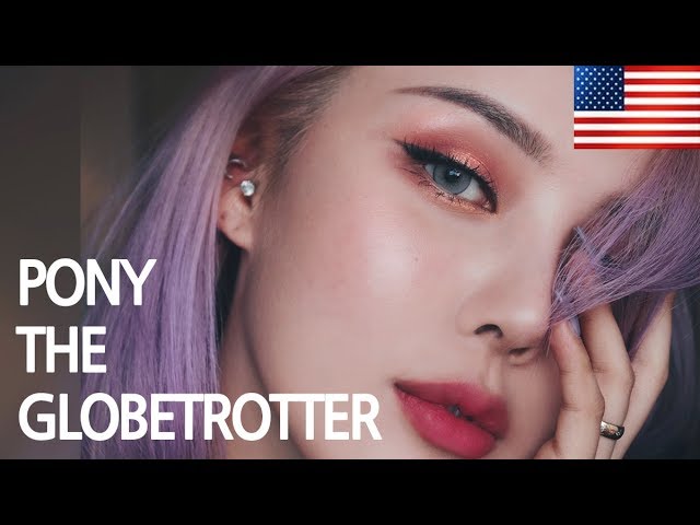 PONY THE GLOBETROTTER + GRWM (With subs) L.A. Rose Gold Makeup 로즈골드 메이크업 - 엘에이편