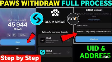 Paws claim to bitget exchange | paws withdraw to bybit | how ro withdraw Paws token