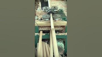 the process of making agricultural tool handles with a planing machine #shorts