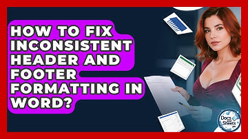 How To Fix Inconsistent Header And Footer Formatting In Word? - Docs and Sheets Pro