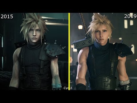 Final Fantasy VII Remake 2015 vs 2019 Early Graphics Comparison