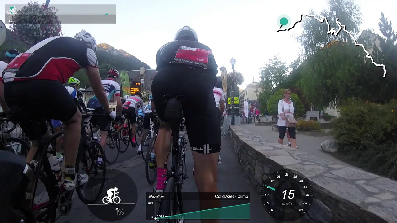 【エアロバイク60分音楽景色】Col d’Azet Climb - アゼ峠ヒルクライム 【60minutes作業用BGM】