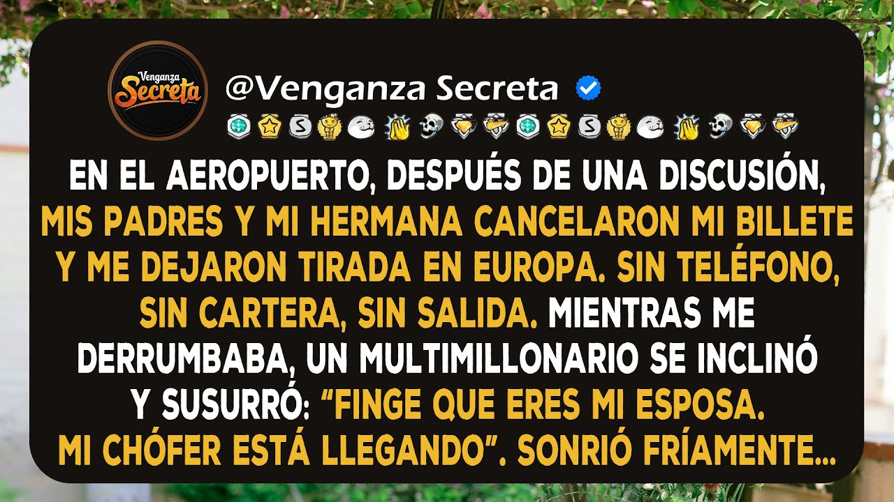 Justo en el aeropuerto, me abandonaron. Un multimillonario se inclinó y susurró una mentira. “Confía
