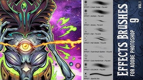 Adobe Photoshop Brushes Vol 1 - 9 Special Effect Brushes