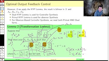 MAE509 (LMIs in Control): Lecture 10, part B - The Variable Transformation Lemma