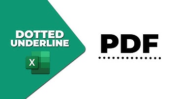 How to add dotted underline in excel