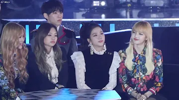 [FANCAM] BLACKPINK REACTION TO BIGBANG 'FXXK IT' 20161226 SBS GAYO DAEJUN