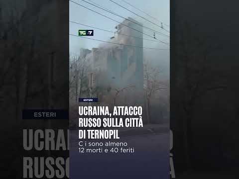 Video Ucraina, attacco russo sulla città di Ternopil