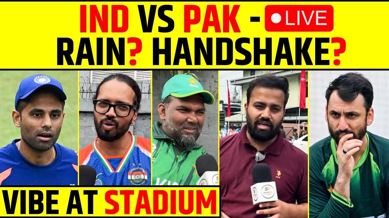 🔴 INDIA VS PAKISTAN LIVE FROM STADIUM, WEATHER? FANS & VIBE AT STADIUM