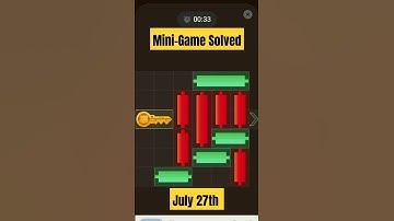 Mini-Game Solved Hamster Kombat July 27th Puzzle #hamsterkombat #hamstergaming #minigame